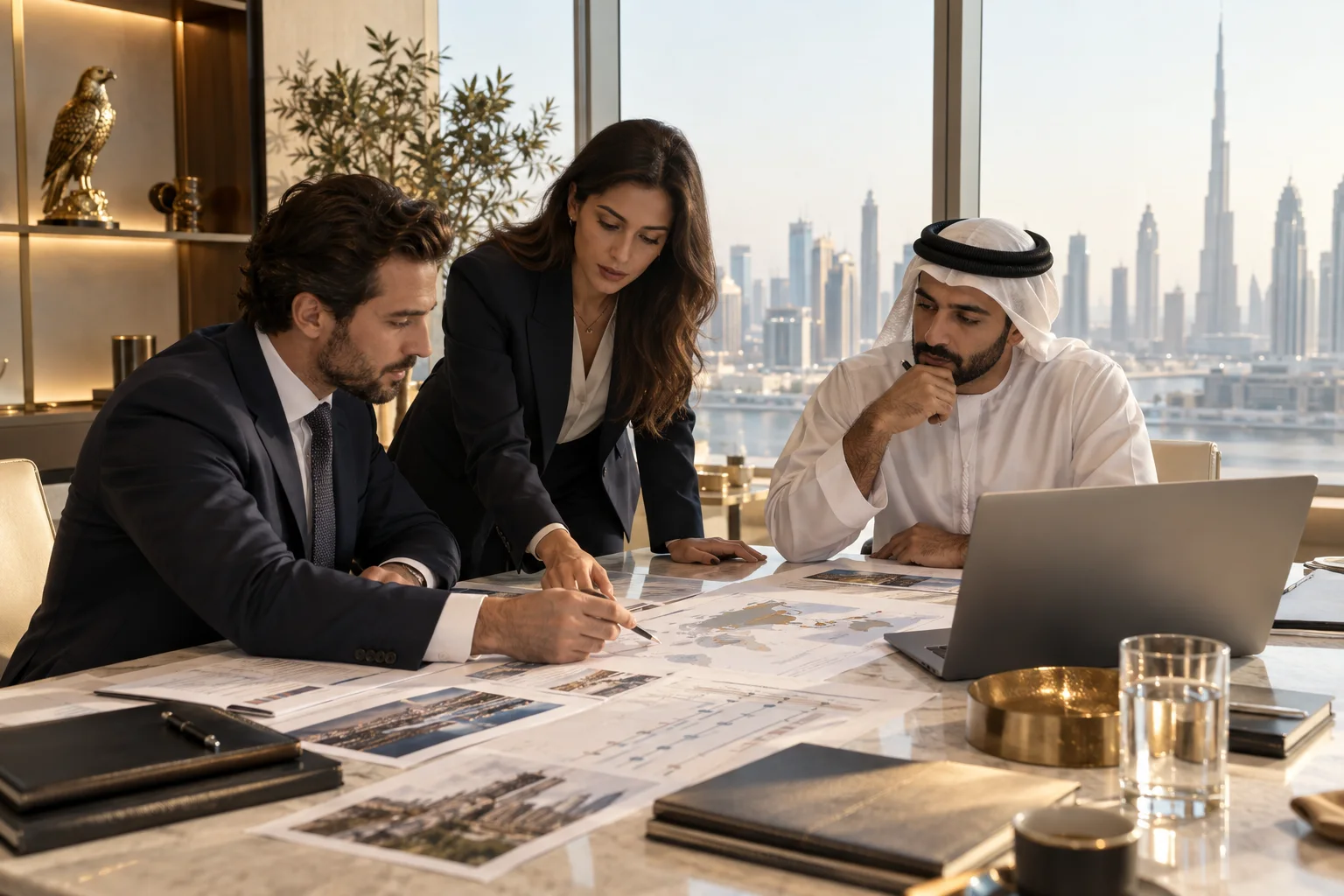 Professionals define an international expansion plan in Dubai